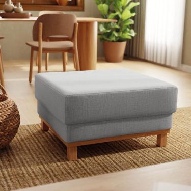 Imagem de Puff 80cm Ananda Cabecasa Madeiraoriginals Cinza