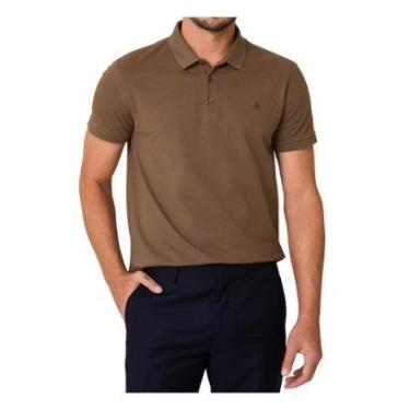 Imagem de Camisa Polo Masculina Dudalina Pima Marrom Médio - 7743101-Masculino