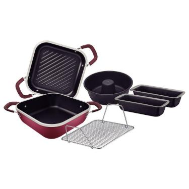 Imagem de Kit Tramontina Lyon Forjado High Performance Carmim 6 Peças Starflon Tramontina