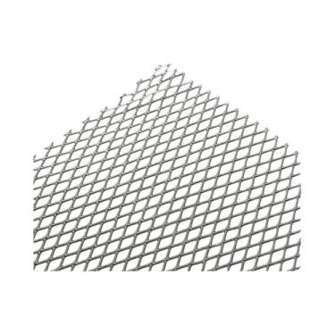 Imagem de Tela Decorativa De Alumínio Para Grade De Carro, Malha Pequena 25x20cm