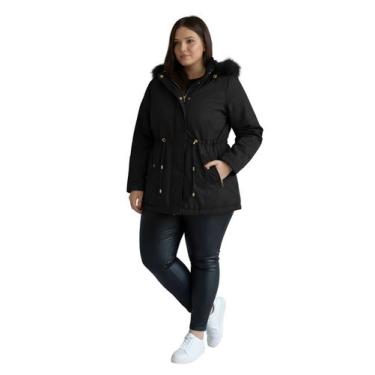 Imagem de Jaqueta ParKa Sarja Peluciada Com Capuz Removivel Plus Size Tamanho:G5