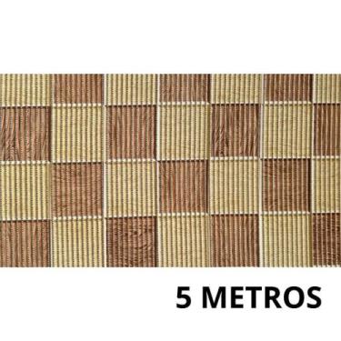 Imagem de Tapete De Cozinha Azulejo Marrom Passadeira Antiderrapante 43cm Duna S