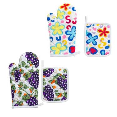 Imagem de Kit 2 Luva Térmica Poliéster Multiuso Descanso Doméstico Panela Forma 