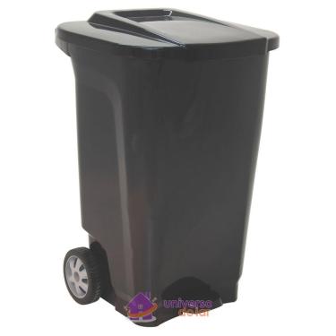 Imagem de Lixeira Tramontina T-force 100 L Preta Com Rodas Tramontina
