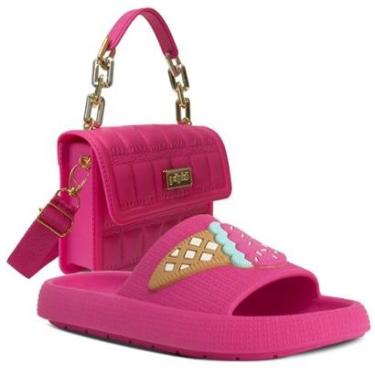 Imagem de Kit Bolsa Chinelo Infantil Sandalia Papete Nuvem Slide K23-Feminino