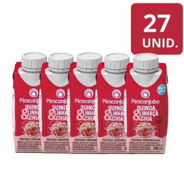 Imagem de Kit 12 Bebida Láctea Cereais Frutas Vermelhas Piracanjuba 200ml
