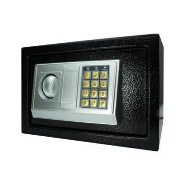 Imagem de Cofre Eletrônico Digital Teclado Senha + Chave 31X20X20Cm - Kokay