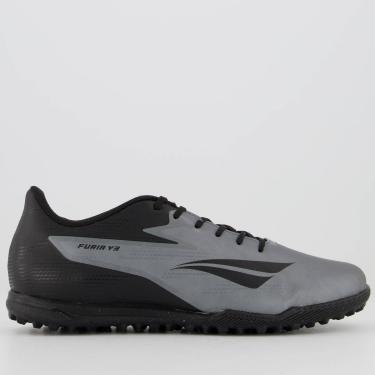 Imagem de Chuteira Penalty Furia Y-3 Society Cinza e Preta-Masculino