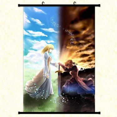 Imagem de Pôster de arte de parede Vestido de noiva Fate Stay Night Sabre 40x60cm