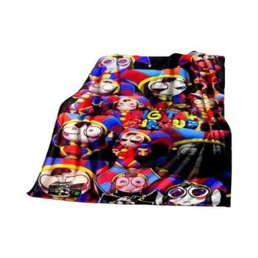 Imagem de Cobertor Digital Circus Cartoon De Flanela Quente E Confortável Para S