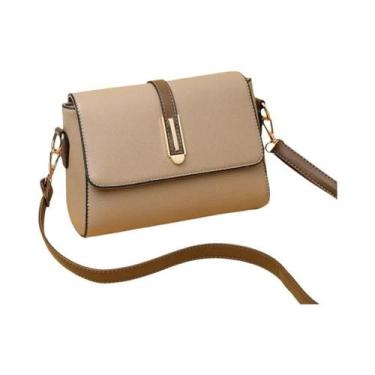 Imagem de Bolsa Transversal Vintage Feminina Em Couro PU Com Bolso - Yogodlns, C