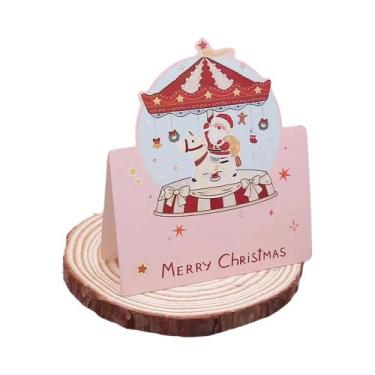 Imagem de Cartões De Natal Miniatura 6PCS Com Envelope Escolar, Cartão Postal E 