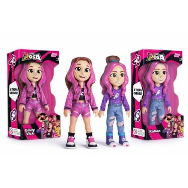 Imagem de Bonecas Emilly Vick + Katlen Dos Rosa - Youtuber - Vinil 25 Cm - Baby 