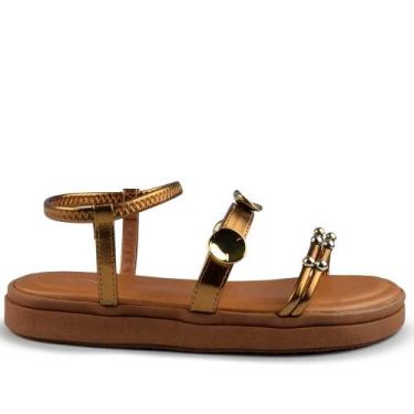 Imagem de Sandália Papete Vero K Feminina 649, 37, Ocre