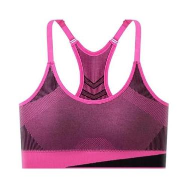 Imagem de Sutiã Esportivo Feminino Respirável Com Almofadas, À Prova De Choque, 