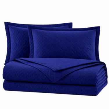 Imagem de Colcha Cocha Cobre Leito Jogo Roupa Cama Casal Padrao 3 Pçs Face Unica