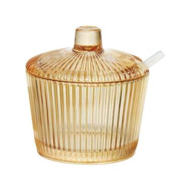 Imagem de Meleira de Vidro com Tampa 200ml Hauskraft Porta Mel Mesa Posta Honey 