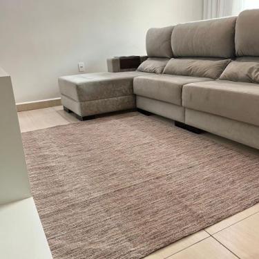 Imagem de Tapete Quadrado Marrom Para Sala 2,00x2,00 Com Antiderrapante - Impéri