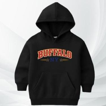 Imagem de Blusa de Moletom Infantil Buffalo com Capuz Flanelada Moleton Conforto Premium Estilo Streetwear-Unissex