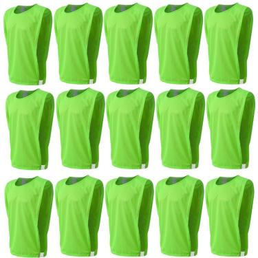 Imagem de KIT COLETE 15 PÇS TREINO FUTEBOL TRB LISO TECIDO EM POLIÉSTER-Masculino