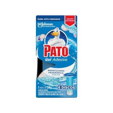 Imagem de Desodorizador Sanitário Gel Adesivo Pato - Marine Refil 38g