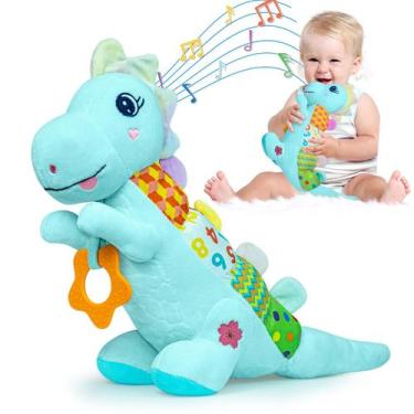 Imagem de Brinquedos musicais de pelúcia Baby Dino Ryotagift Blue