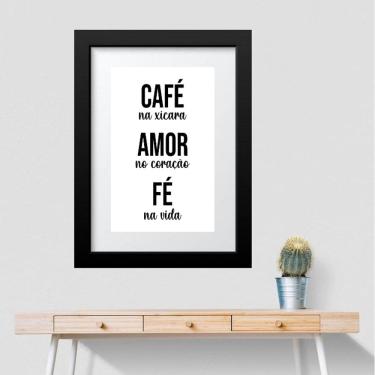 Imagem de Quadro Cozinha Café Amor Fé - 60x48cm