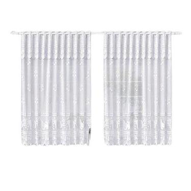 Imagem de Cortina Cozinha Renda Toscana Bando 2,00x1,50 alt - Beija Flor, Branco