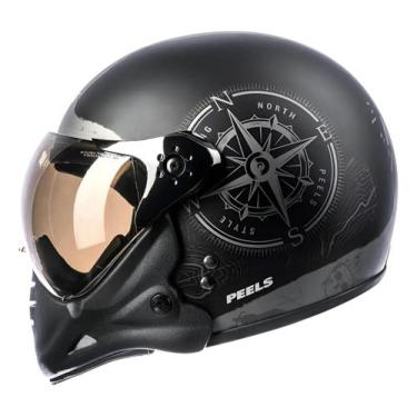 Imagem de Capacete Peels Com Queixeira Removível F-21 North, Grafite Fosco