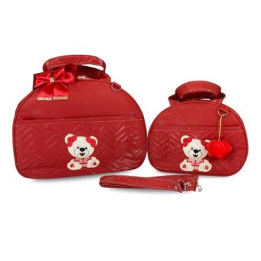 Imagem de Kit Bolsa Maternidade 2 Peças Grande Impermeável + Mochila + Trocador 