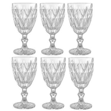 Imagem de Taça Para Agua Vidro Diamond Clear Vitral Verre - Mimo