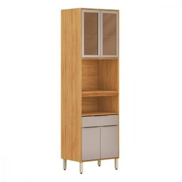 Imagem de Paneleiro com Vidro Reflecta 4 Portas 1 Gaveta Em MDF Plena Demobile