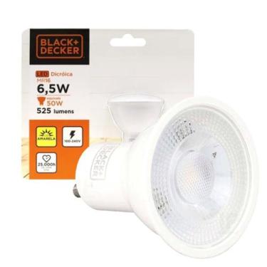 Imagem de Lampada Led Dicroica Mr16 Gu10 6,5W 2700K  BLACK+DECKER - MODULATTO