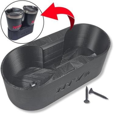 Imagem de Console automotivo central universal porta copos duplo com porta objet