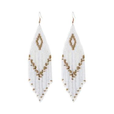 Imagem de Brincos Longos De Estilo Étnico Com Contas, Joias De Moda Para Mulhere