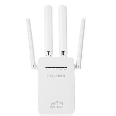 Imagem de Repetidor Wifi Amplificador De Sinal Extensor Pix Link 4 Antenas Wirel