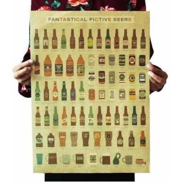 Imagem de Poster, Quadro Cartaz Retro Vintange Garrafas De Cerveja - IMPT