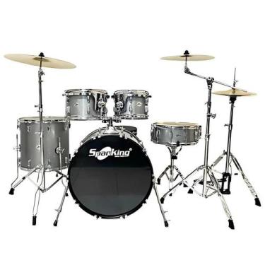 Imagem de Bateria spanking drum silver sparkle bumbo 20