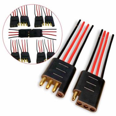 Imagem de Kit 10 Conector 4 Vias Technoise Plug Tomada Cabo 1,5 Mm Anti Erro Mac