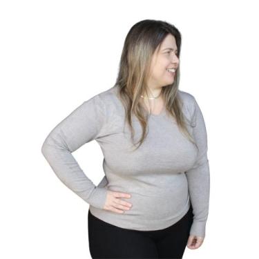 Imagem de Sueter Plus Size - Decote V ou O - Várias Cores 658048 - ORIGINAL JEAN