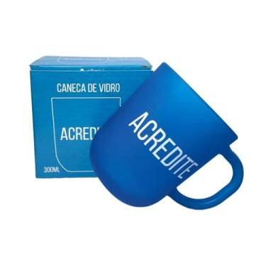 Imagem de Copo de Vidro Azul - 300ml - Allmix