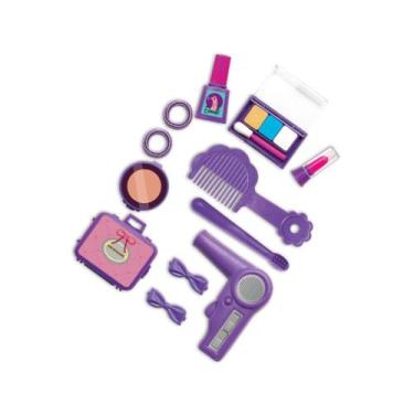 Imagem de Brinquedo de maquiagem plástico infantil kit com 12 peças - Pica pau