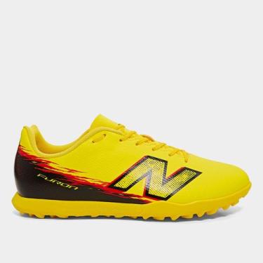 Imagem de Chuteira Society New Balance Furon Unissex, Amarelo fluorescente, 44