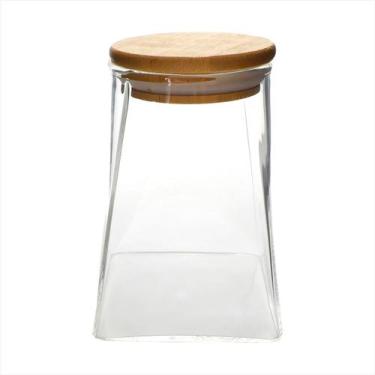 Imagem de Pote Vidro Borosilicato 750ml - Tampa de Bambu - MimoStyle