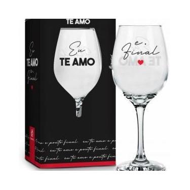 Imagem de Taca vinho - te amo e ponto brasfoot