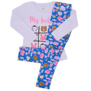 Imagem de Conjuntos Meia Estação Menina Infantil Roupa Frio - Analê, Branco b, 4