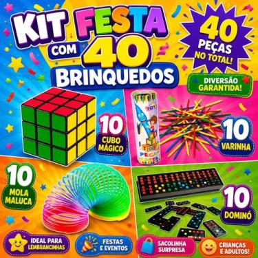 Imagem de Kit 40 brinquedos p/ prendas e lembrancinhas de festa - Mini Toys