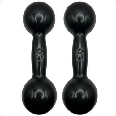 Imagem de Par de Halteres Revestidos 5 Kg - Preto - 2M FITNESS