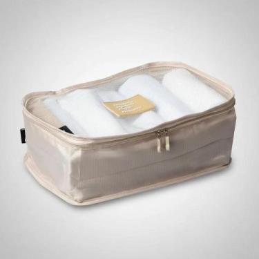Imagem de Organizador mala de viagem 30,5x28,5 cm creme - Paramount