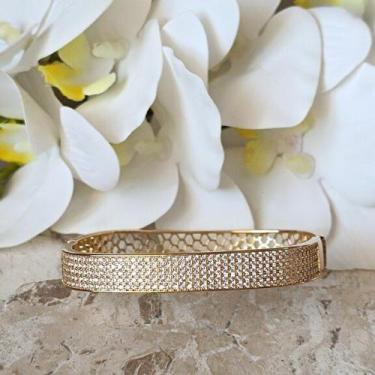 Imagem de Bracelete Quadrado Microcravejado Zircônia Cristal - izagi